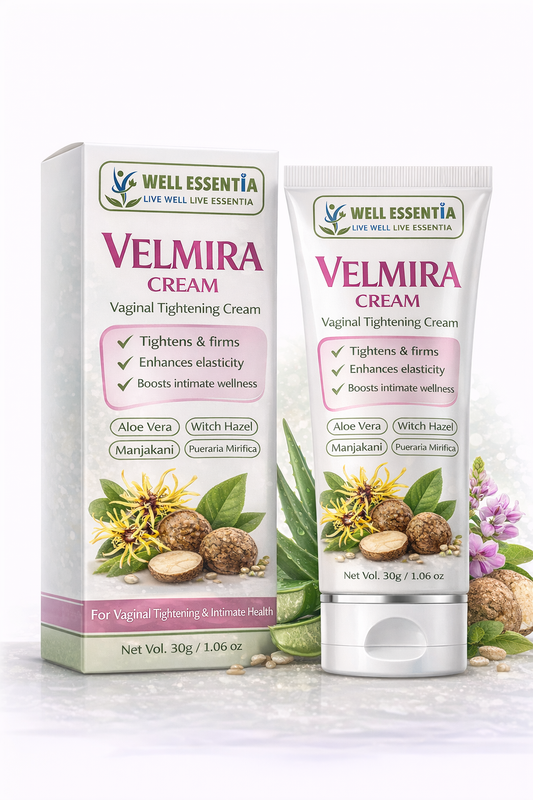 Well Essentia Velmira Cream packaging on a white background